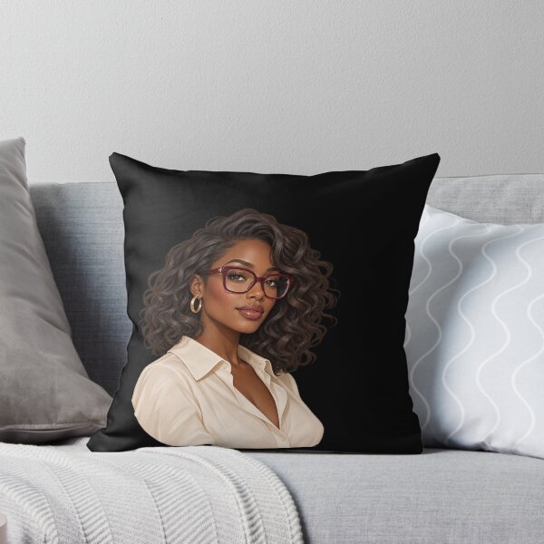 Item preview, Flowing Curls and Burgundy Glasses designed and sold by AMICO77.