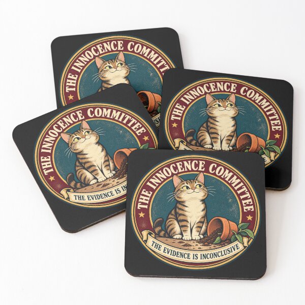 Item preview, The Innocence Committee – Funny Cat Emblem designed and sold by QuietSpark.