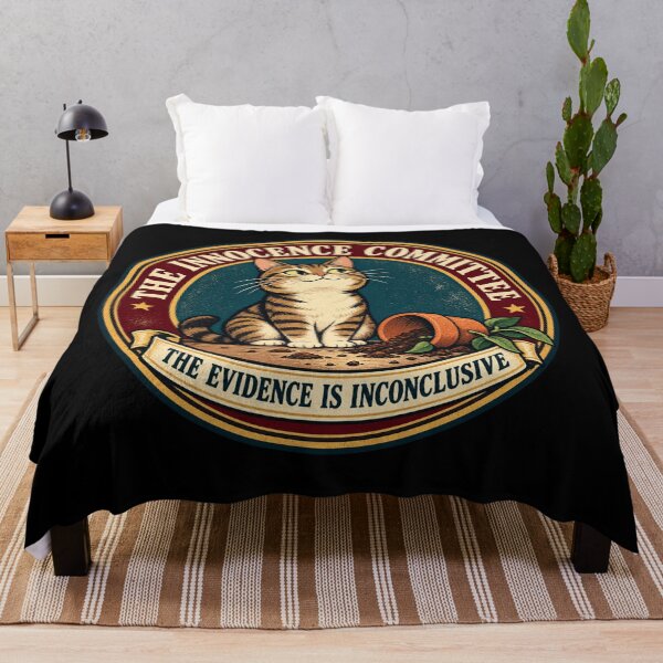 Item preview, The Innocence Committee – Funny Cat Emblem designed and sold by QuietSpark.