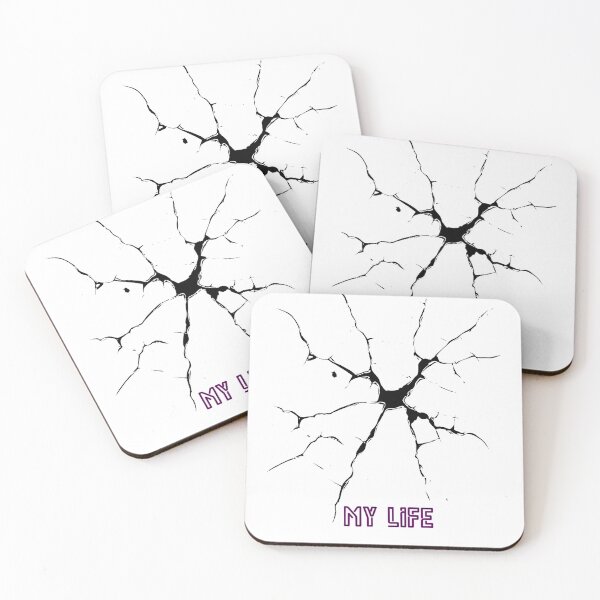 Item preview, My Life Cracked Design – Funny Life Struggles Typography Art designed and sold by Samuel Atef.
