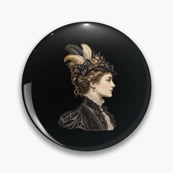 Item preview, Victorian Profile with Feathered Hat designed and sold by AMICO77.