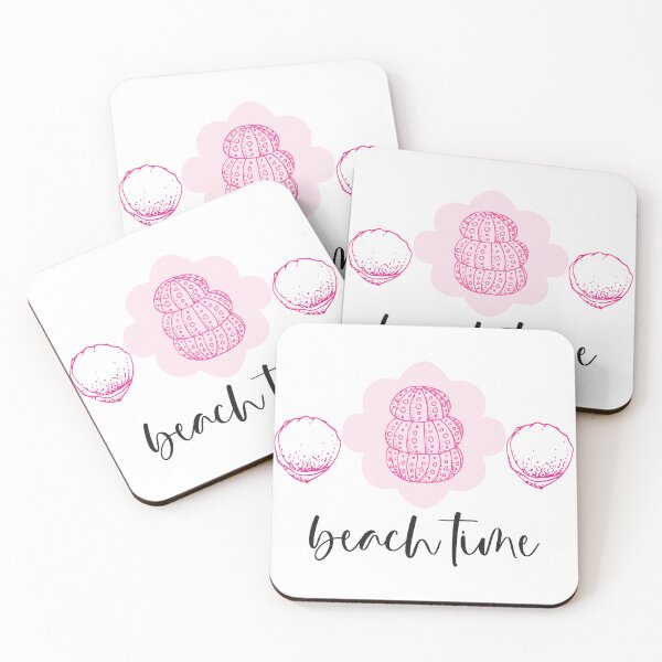 Item preview, Shell collection beach time in pink designed and sold by Quiet Waters Design.