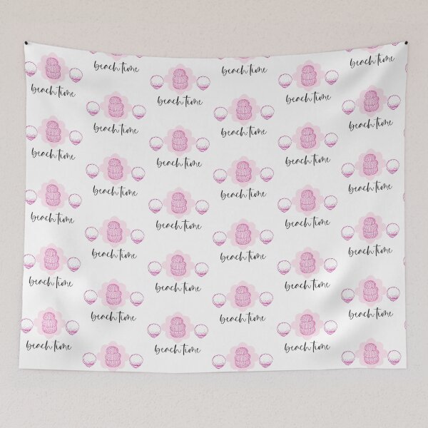 Item preview, Shell collection beach time in pink designed and sold by Quiet Waters Design.