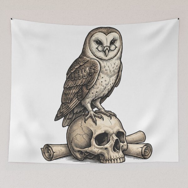 Item preview, Introvert Academic Owl Leave Me Alone To Read Vintage Woodcut Sticker designed and sold by Thuzito.