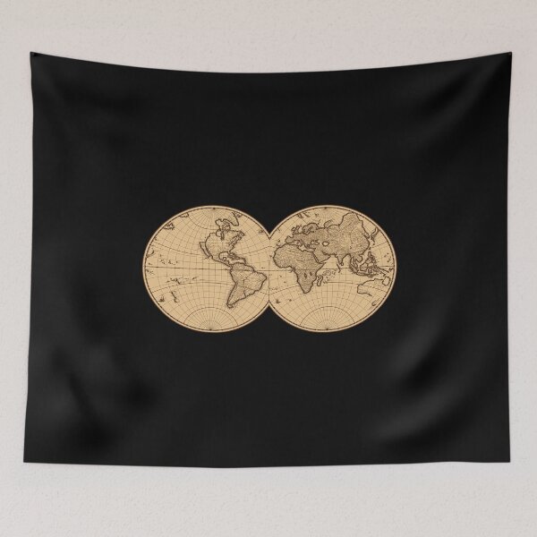 Item preview, Sepia Twin Hemisphere World Map designed and sold by AMICO77.