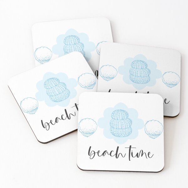 Item preview, Shell collection beach time in blue designed and sold by Quiet Waters Design.