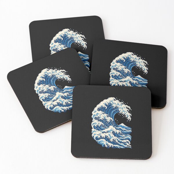 Item preview, Curling Blue Wave and Distant Mountain designed and sold by AMICO77.