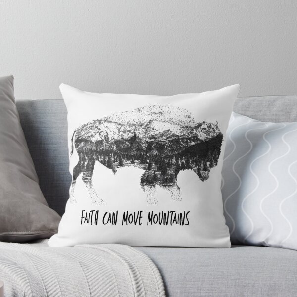 Item preview, Faith Can Move Mountains Buffalo Silhouette  designed and sold by Cora Worthington Art.