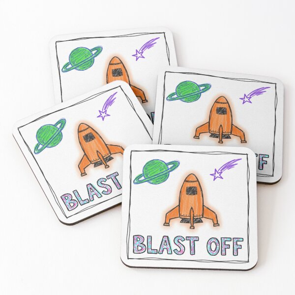 Item preview, Blast Off Space Rocket Pencil Doodle designed and sold by kapdotap.