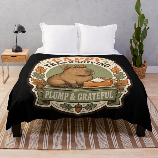 Item preview, Cappy Thanksgiving Plump And Grateful Cute Capybara Fall designed and sold by LeSoniPapaPrint.