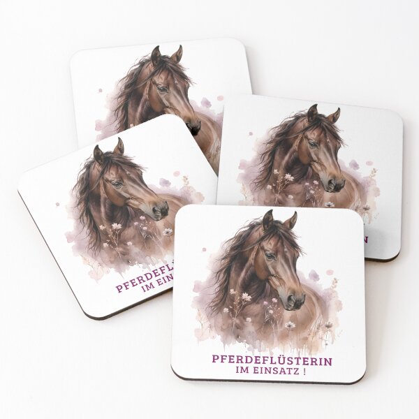Item preview, Horse whisperer in action! Horse love watercolor horse designed and sold by TerraStyleTina.