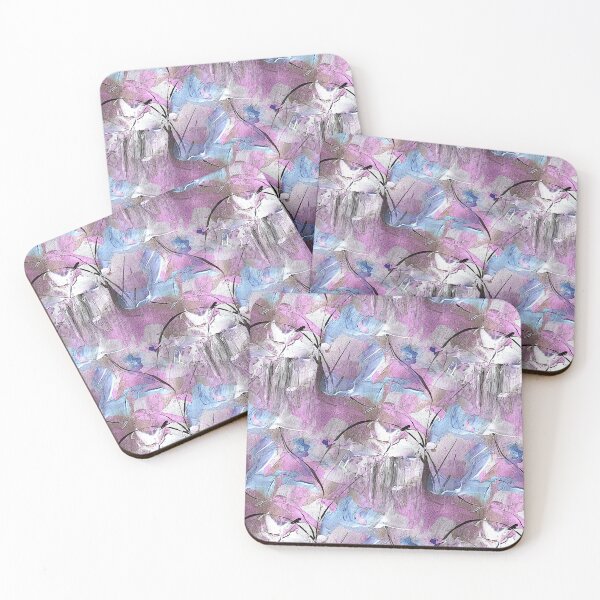 Item preview, Impressionistic Bird Flower Garden in Pink and Blue designed and sold by Artistestella.