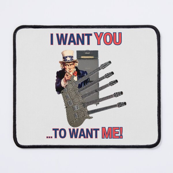 Item preview, I Want You! To Want Me! Uncle Sam Classic Rock Parody designed and sold by BummerStickers.