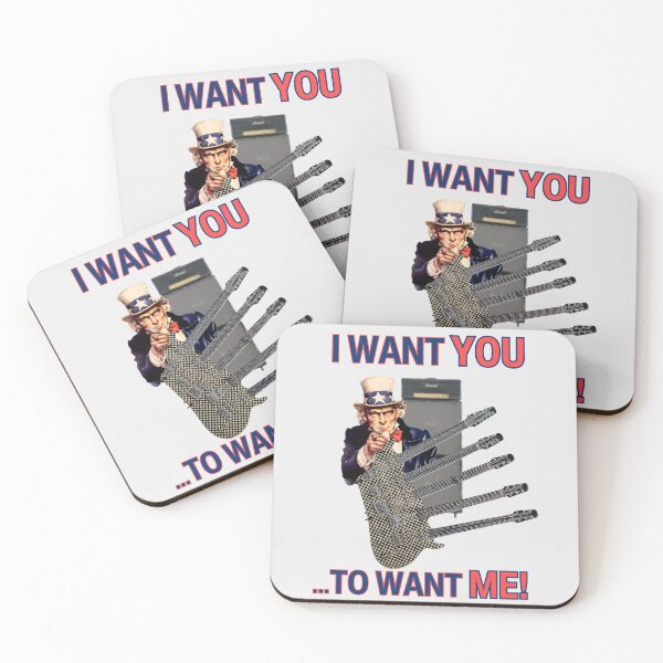 Item preview, I Want You! To Want Me! Uncle Sam Classic Rock Parody designed and sold by BummerStickers.