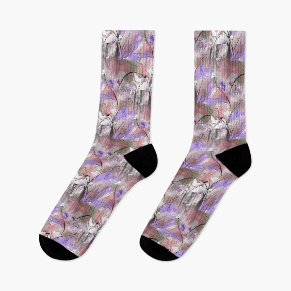 Item preview, Impressionistic Bird Flower Garden in Pink and Purple designed and sold by Artistestella.