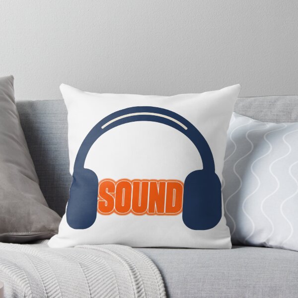 Item preview, Sound Headphones Orange Music Typography Art designed and sold by tmoca.