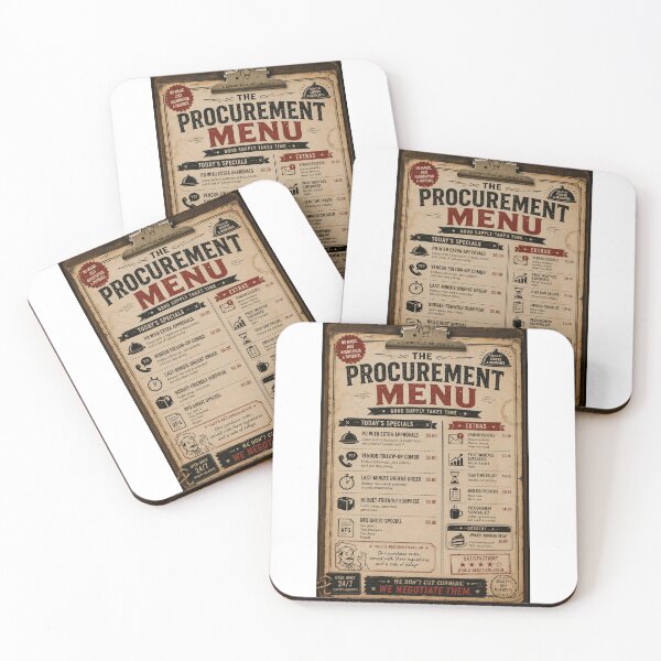 Item preview, The Procurement Menu – Funny Purchasing Humor designed and sold by Eng-Art.
