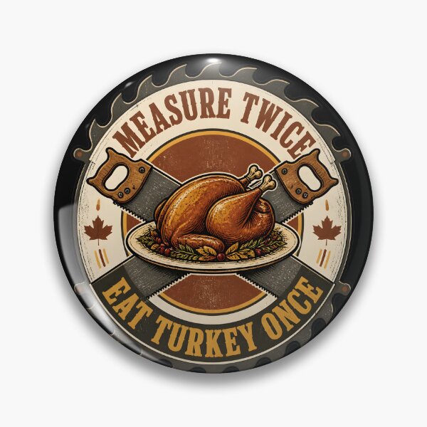 Item preview, Measure Twice Eat Turkey Once Funny Carpenter Thanksgiving Woodworker designed and sold by LeSoniPapaPrint.