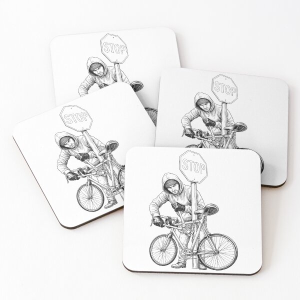 Item preview, Thief Using Bolt Cutters to Cut Chain of a Bike Lock designed and sold by Naux | Design & Illustration.