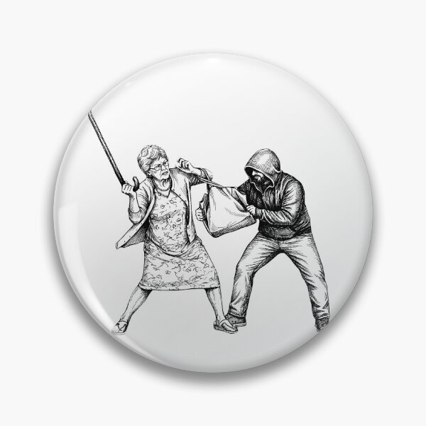 Item preview, Thief Robbing Elderly Woman of Purse designed and sold by Naux | Design & Illustration.