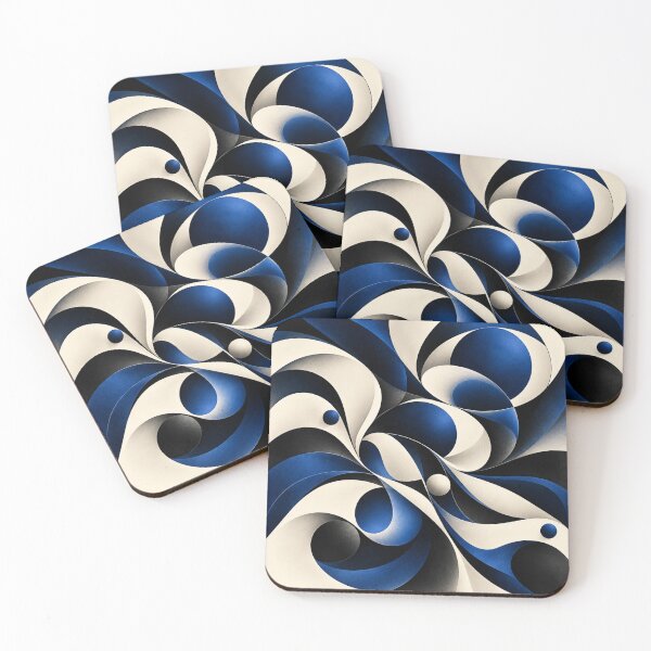 Item preview, Indigo Flow: Abstract Geometric Harmony designed and sold by The-Library.