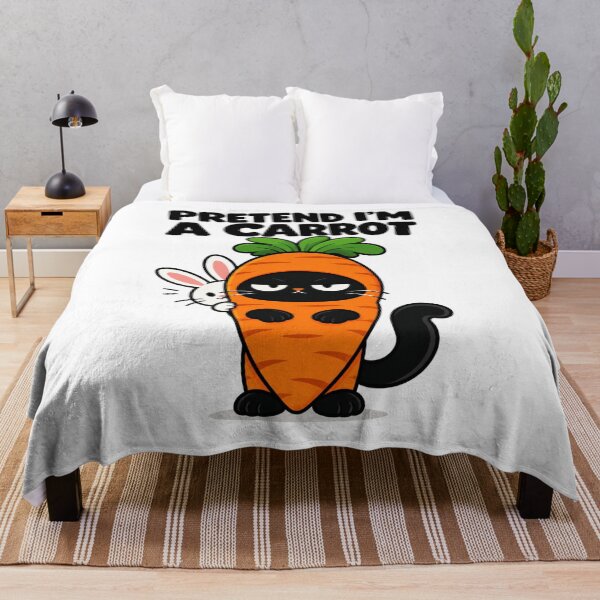 Item preview, Pretend I'm A Carrot Funny Black Cat Bunny Halloween designed and sold by VibeOffline Studio.