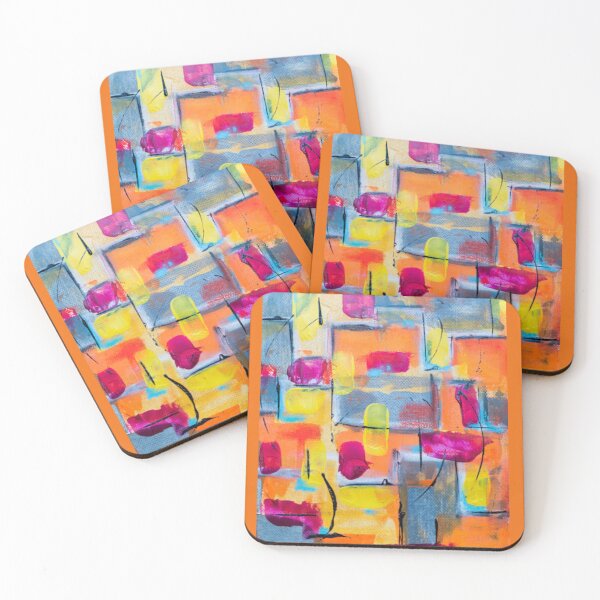 Item preview, Colorful Abstract Geometric Blocks designed and sold by Dew Drop Designs.