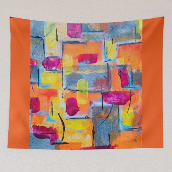 Item preview, Colorful Abstract Geometric Blocks designed and sold by Dew Drop Designs.