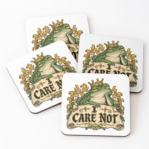 Item preview, I Care Not Funny Sarcastic Frog King Crown Medieval Cottagecore Lover designed and sold by Photo-Sphere101.