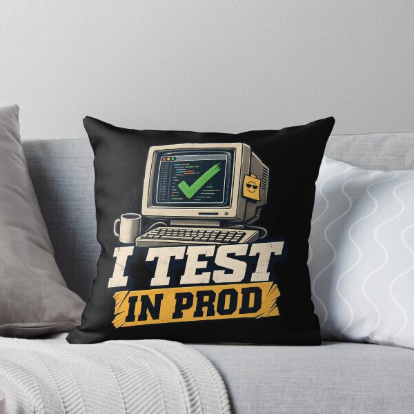 Item preview, I Test In Prod Funny Computer Programmer Coding Humor Retro designed and sold by Photo-Sphere101.