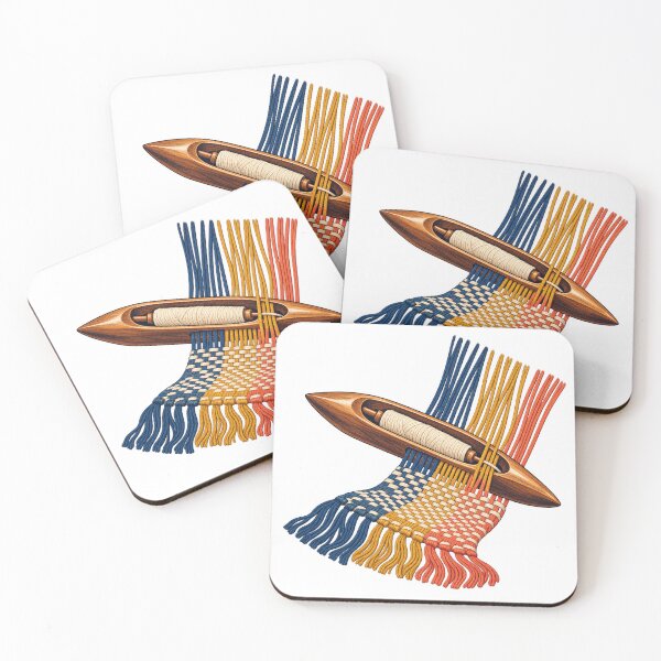 Item preview, Weaving Boat Shuttle with Colorful Warp Threads designed and sold by Drip stamp.