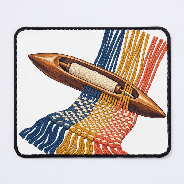 Item preview, Weaving Boat Shuttle with Colorful Warp Threads designed and sold by Drip stamp.