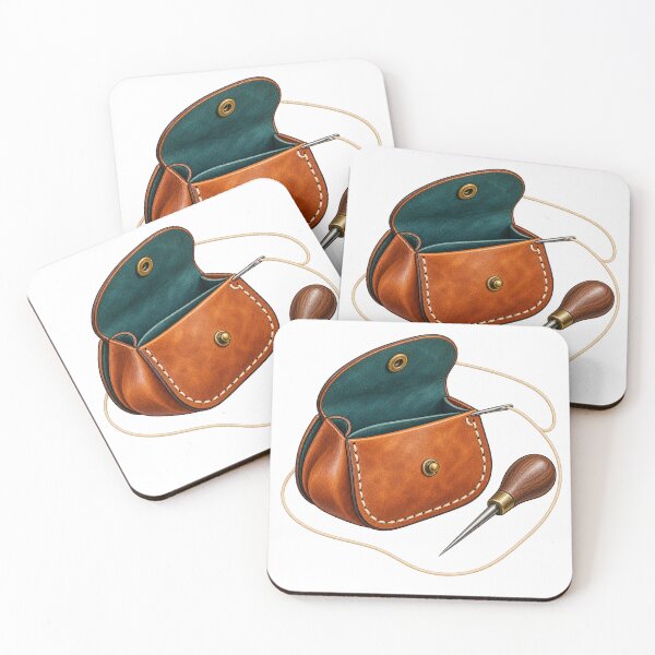 Item preview, Saddle Stitch Leather Purse and Awl designed and sold by Drip stamp.