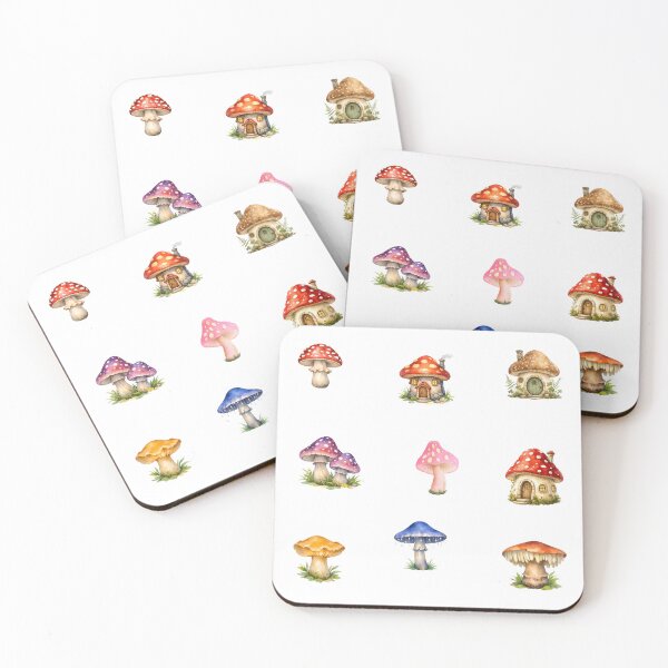 Item preview, Watercolor Whimsical Forest Mushrooms  designed and sold by silviaol.