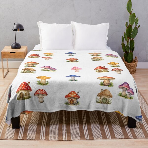 Item preview, Watercolor Whimsical Forest Mushrooms designed and sold by silviaol.