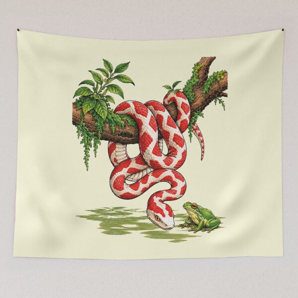 Item preview, Red Corn Snake Branch Frog Reptile designed and sold by TeeARTHY.