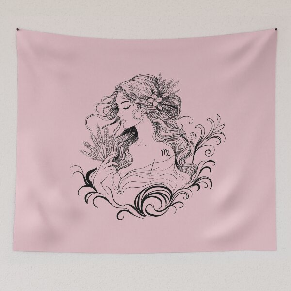 Item preview, Virgo – The Celestial Maiden — Dusty Pink designed and sold by MaryAura.