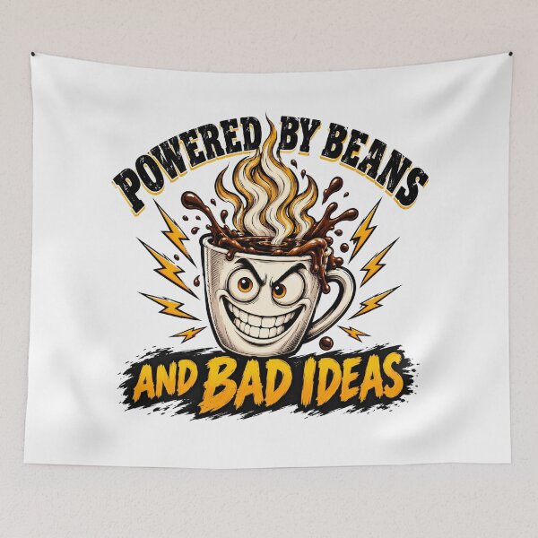 Item preview, Powered By Beans And Bad Ideas designed and sold by VelvetRoom.