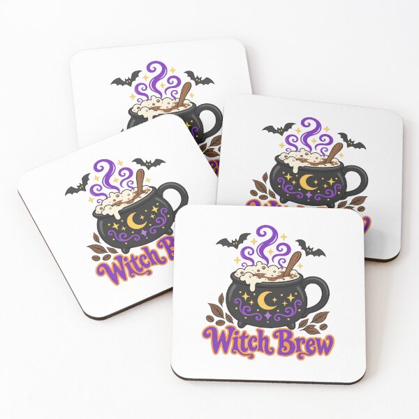 Item preview, Witch Brew Cauldron Mug Coffee Bubbling Bats designed and sold by Inkworksbyshery.