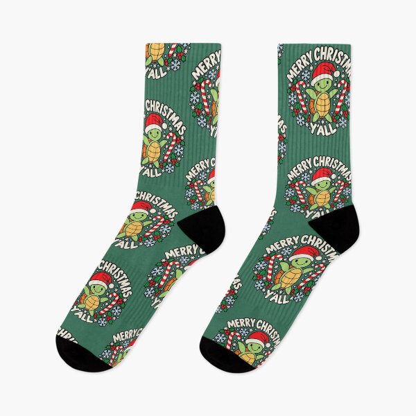 Item preview, Merry Christmas Y'all Cute Sea Turtle Southern Christmas designed and sold by SubtleSplit.