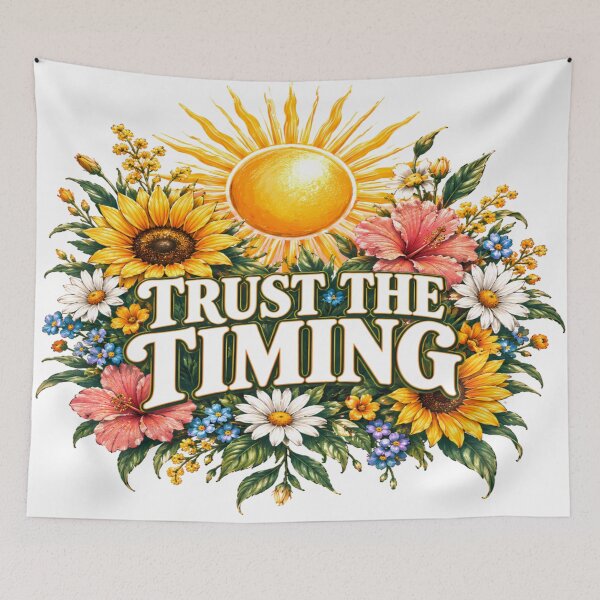 Item preview, Inspirational Floral Design – Trust the Timing designed and sold by DigiArt8Design.