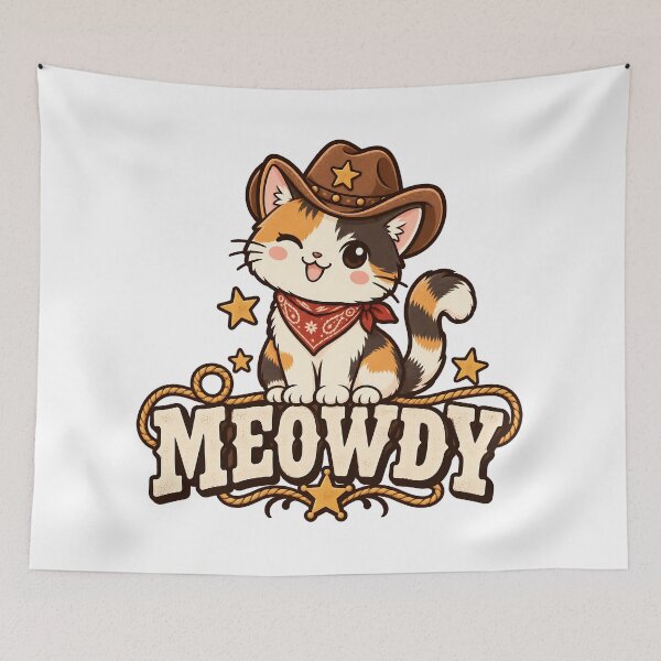Item preview, Meowdy Funny Cowboy Cat Western Calico Kitten Lover designed and sold by Photo-Sphere101.
