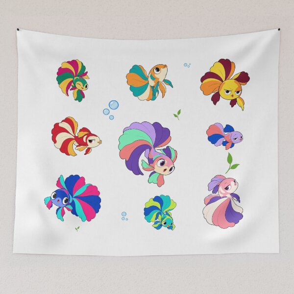 Item preview, Colorful Bettas designed and sold by AliveStyle.