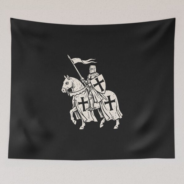 Item preview, Teutonic Knight on Horseback – Medieval Linocut designed and sold by Odd World.