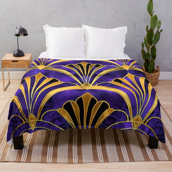 Item preview, Art Deco Rich Purple And Golden Vintage Pattern designed and sold by DEC02.