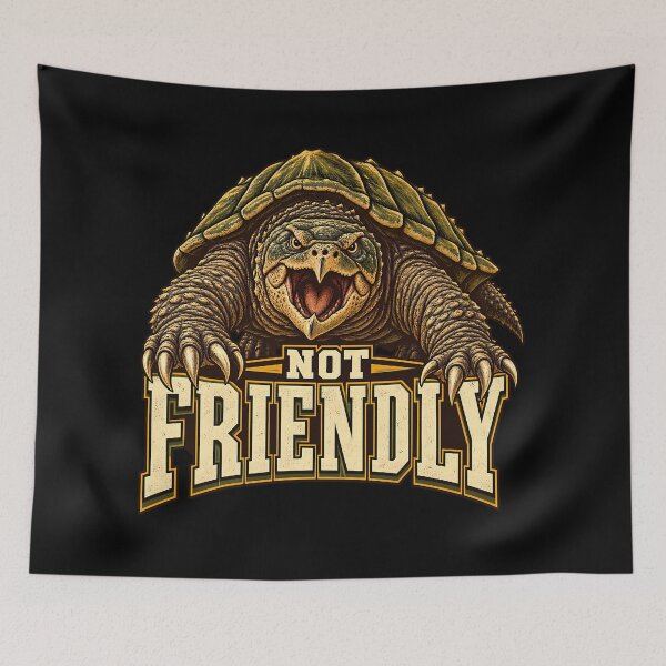 Item preview, Not Friendly Funny Snapping Turtle Reptile Sarcastic designed and sold by Photo-Sphere101.