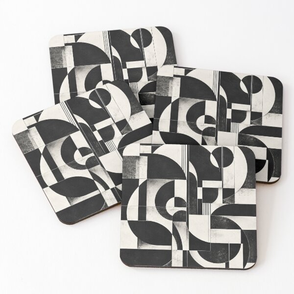 Item preview, Monolithic Ink Layers: Abstract Geometric Print Study designed and sold by The-Library.