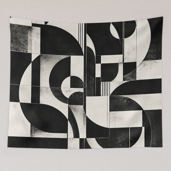 Item preview, Monolithic Ink Layers: Abstract Geometric Print Study designed and sold by The-Library.