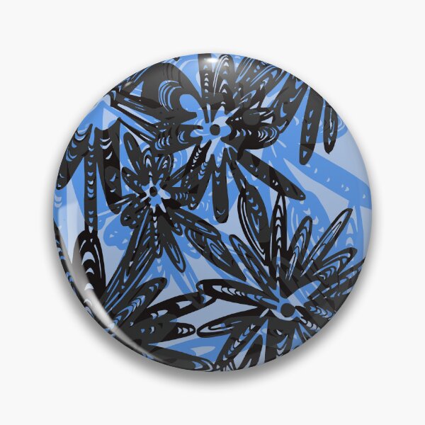 Item preview, Abstract Floral Energy 2.0 | Bold Black & Blue designed and sold by Francicci.