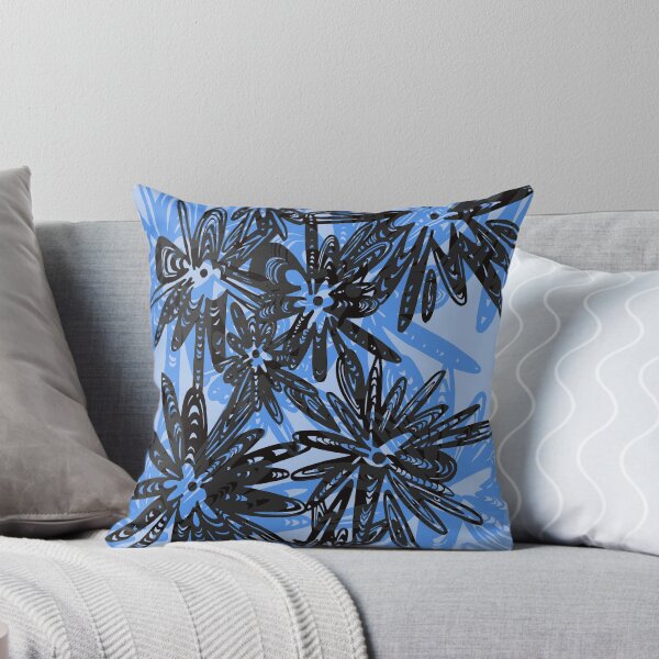 Item preview, Abstract Floral Energy 2.0 | Bold Black & Blue designed and sold by Francicci.